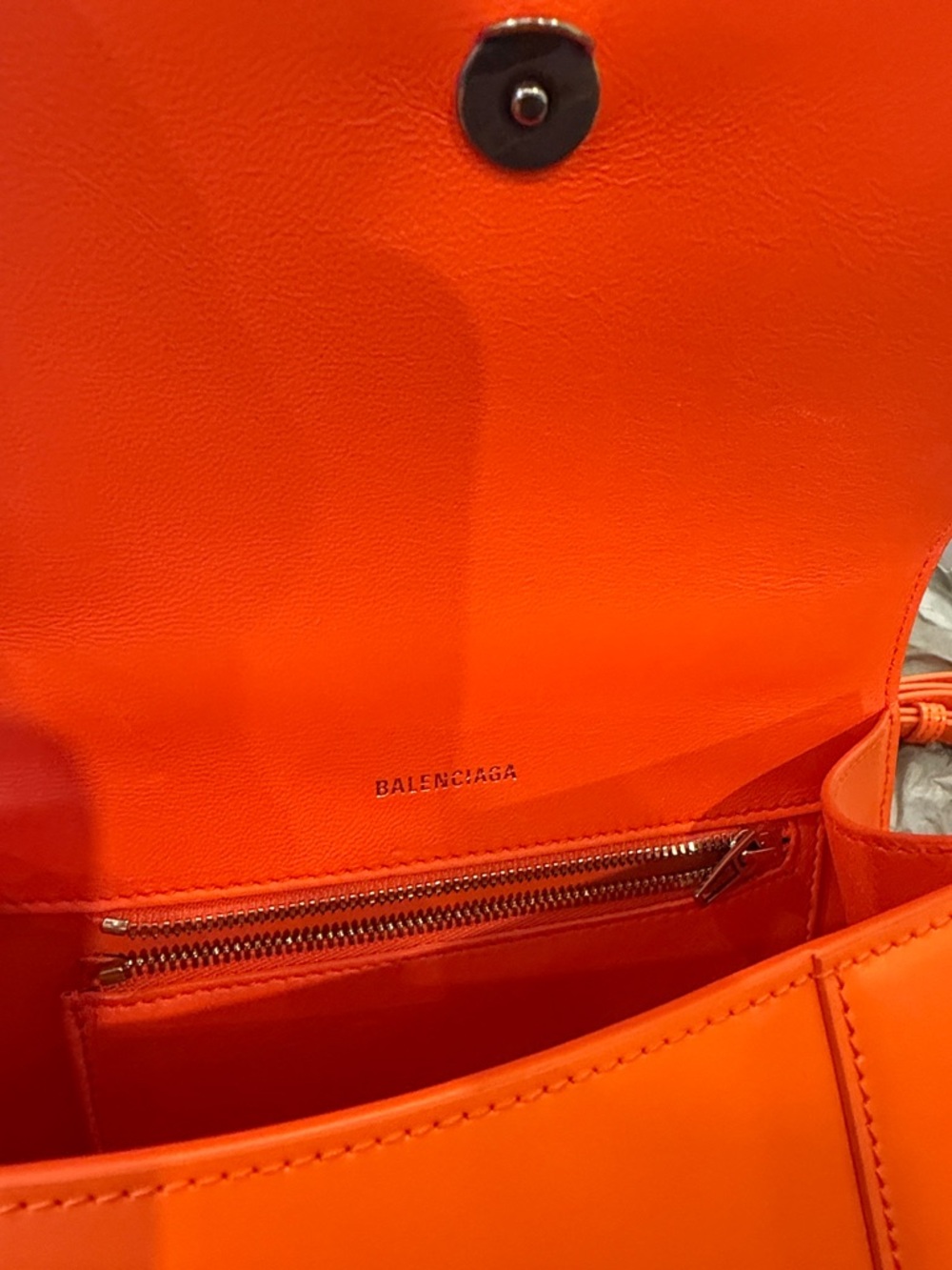 Balenciaga Year of the Tiger Orange Hourglass Small Top-Handle Bag - Picture 6 of 8